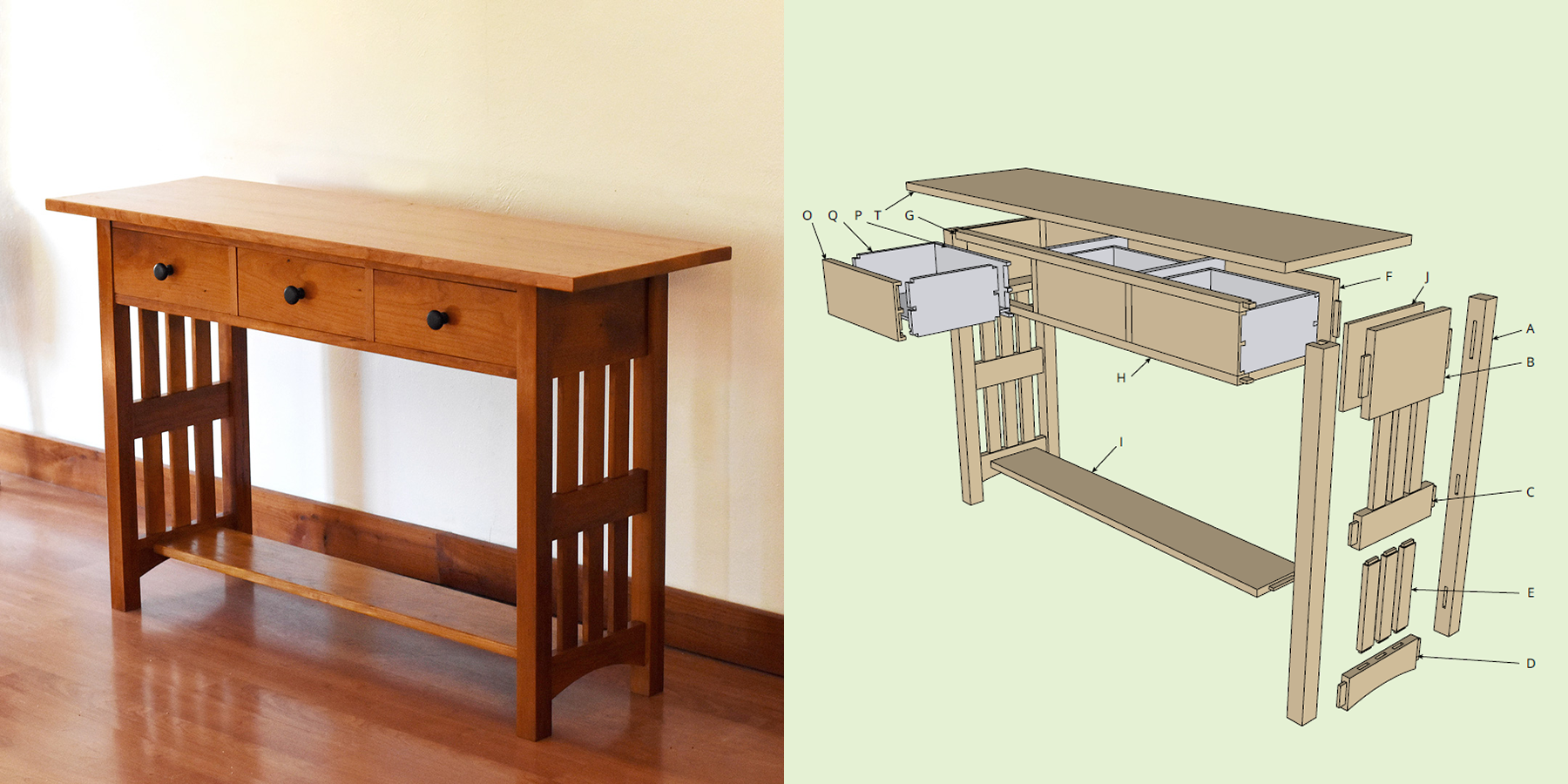 Woodworking plans TV Table